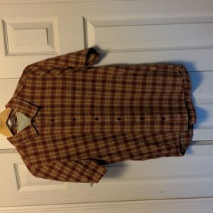 Toad&Co Men's Button Up Shirt Sleeve Small Red